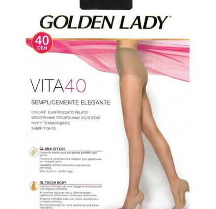 Колготки Golden Lady VITA 40 den Nero с шортиками - черный